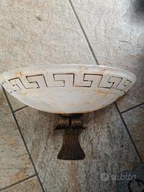 Applique Rustico Greca in Vetro Plafoniera