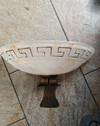 Applique Rustico Greca in Vetro Plafoniera