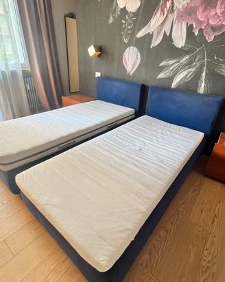 2 lettini singoli con contenitore