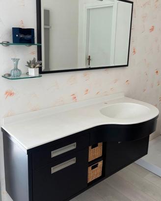 Mobile bagno in legno wengè 