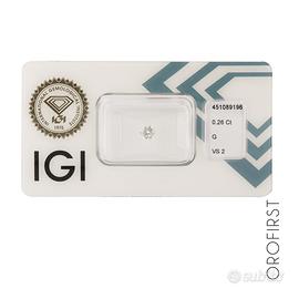 Diamante certificato IGI 0,26 ct