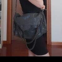 Borsa in pelle grigia 