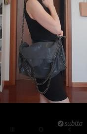 Borsa in pelle grigia 