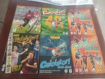 lotto di 6 album figurine calciatori panini 