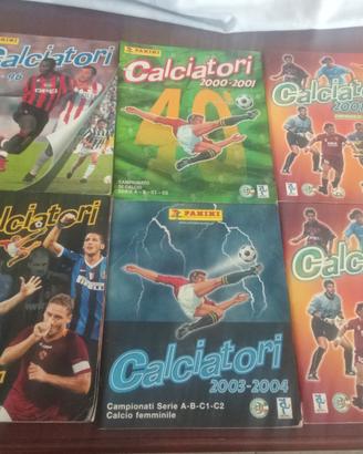 lotto di 6 album figurine calciatori panini 
