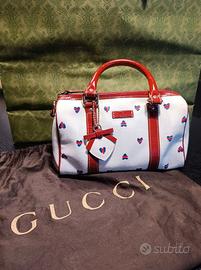 Bauletto borsa Gucci Joy GG Supreme Hearts vintage