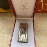 Accendino Godron Cartier argento