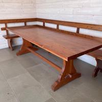 Tavolo e panca legno massello