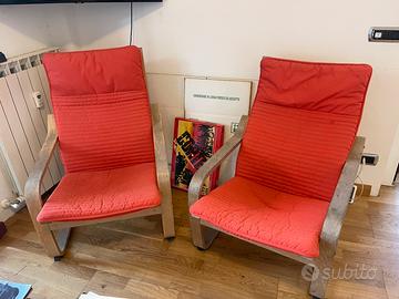 Coppia poltrone Poang Ikea