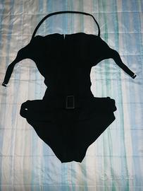 costume trikini nero con cintura