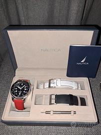 Orologio Nautica con 2 cinturini e scatola 