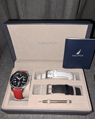 Orologio Nautica con 2 cinturini e scatola 