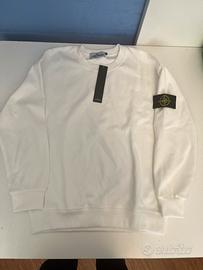 felpa stone island bianca