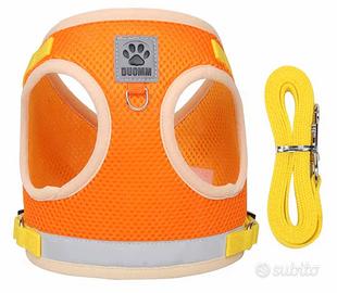 Pettorina con guinzaglio per Cani e Gatti riflette