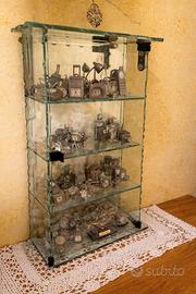 COLLEZIONE OROLOGI IN MINIATURA + VETRINA DI VETRO