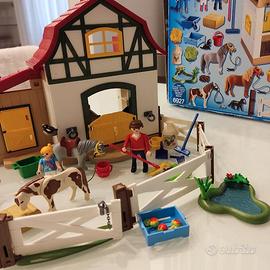 PLAYMOBIL CON SCATOLA  - MANEGGIO DEI PONY