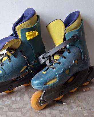 pattini a ghiaccio e rotelle