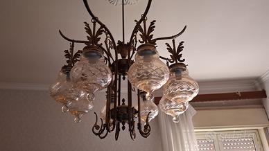 Lampadario in bronzo