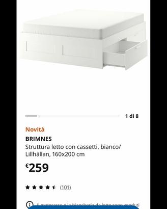 Letto ikea 4 cassetti