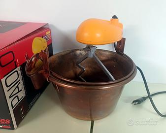 Paiolo in rame con motore mescola polenta 26cm