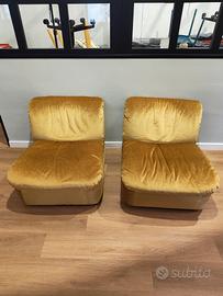poltrone velluto vintage 