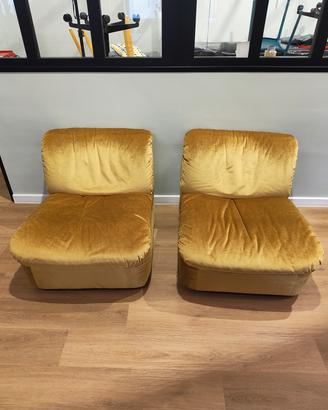 poltrone velluto vintage 