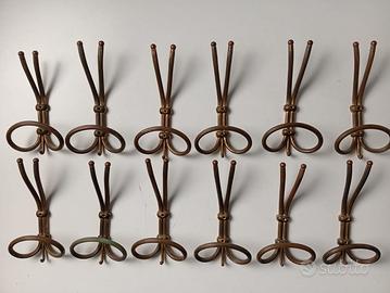 12 Appendiabiti da parete in metallo