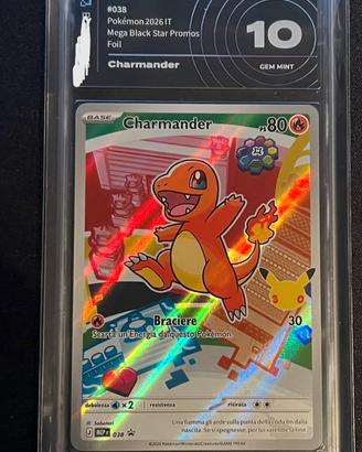 Carta Pokémon Charmender Gradato 10 aigrading