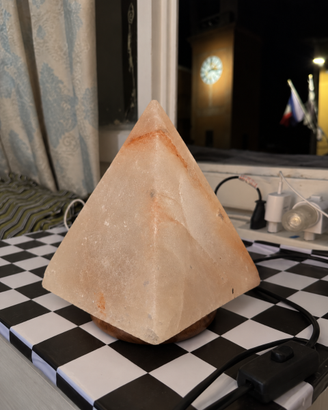 Lampada Sale Rosa Himalaya a Piramide 4 kg Base