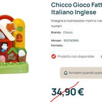 Chicco Gioco Fattoria Parlante Italiano-Inglese