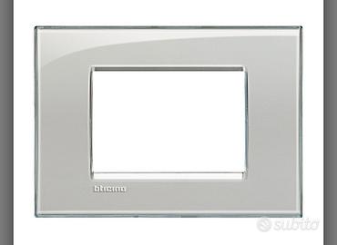 15 PEZZI placca quadra 3 moduli - grigio ghiaccio