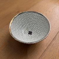 Set complementi d’arredo vetro/ceramica argentata