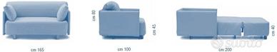 Divano letto Woody a due piazze (marca Campeggi)
