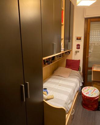 letto singoli con armadio