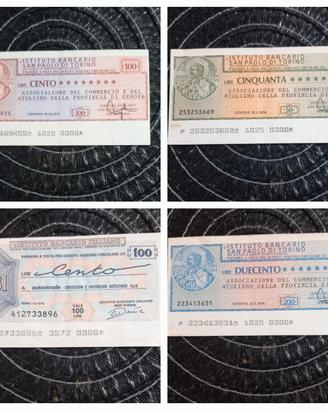 lotto 4 miniassegni