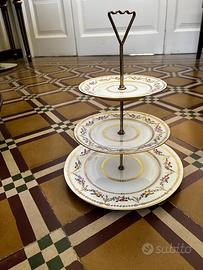 Alzatina 3 piani in porcellana Bavaria Schumann