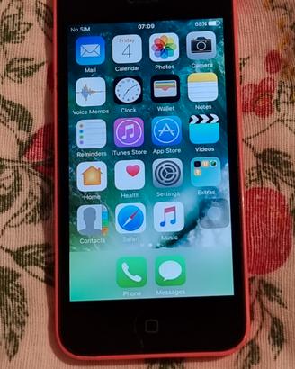 iPhone 5c color arancione completo carica 
