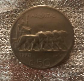 Moneta 50 c anno 1920