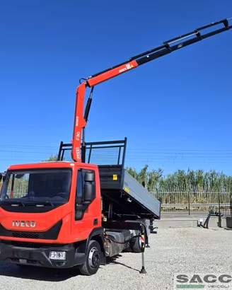 IVECO EUROCARGO 75 80E19 E6 GRU + RIBALTABILE