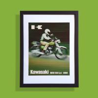 Pubblicità originale poster vintage Kawasaki 1973