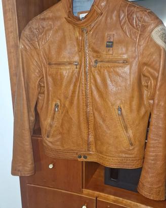 BLAUER GIUBBOTTO PELLE