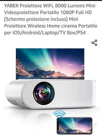 Videoproiettore Yaber + braccio+telo proiezione+te