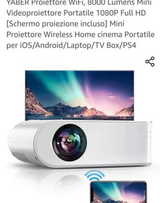Videoproiettore Yaber + braccio+telo proiezione+te