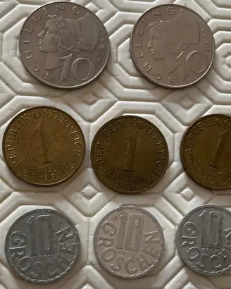 Lotto di 10 monete austriache pre euro