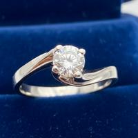 anello oro bianco 18kt donna anniversario fidanzam