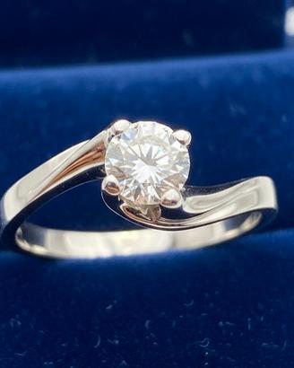 anello oro bianco 18kt donna anniversario fidanzam