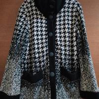 cappotto donna Linda bianco e nero 