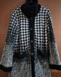 cappotto donna Linda bianco e nero 