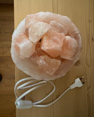 Lampada di sale rosa himalayano