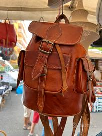 Zaino artigianale in vera pelle-fatto a mano